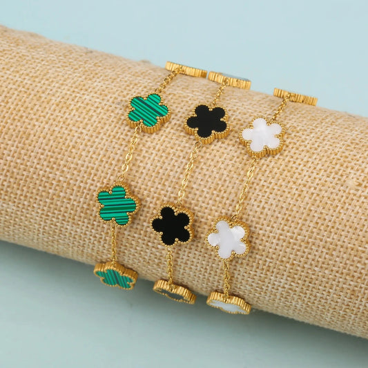 Five Leaf Floral Bracelet